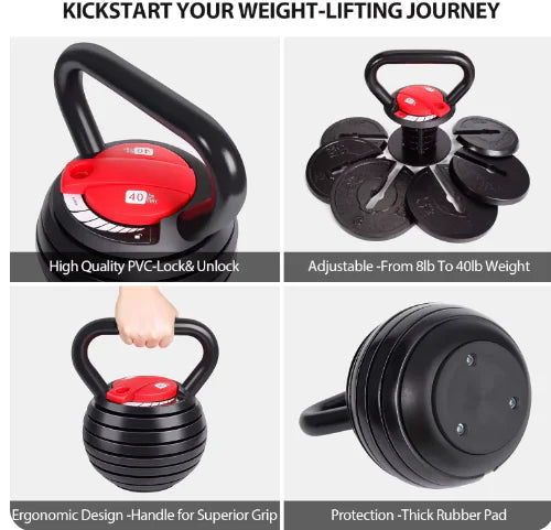 Load image into Gallery viewer, Adjustable Kettlebell Weights Set
