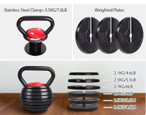 Load image into Gallery viewer, Adjustable Kettlebell Weights Set