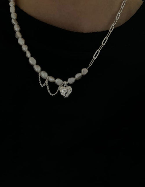 Load image into Gallery viewer, Asymmetry Chain Pearls Necklace - Idealic life
