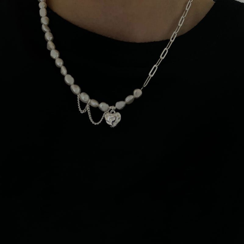 Asymmetry Chain Pearls Necklace - Idealic life