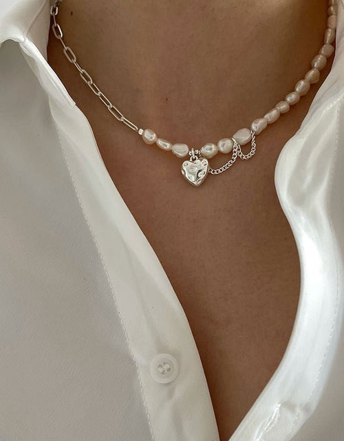 Load image into Gallery viewer, Asymmetry Chain Pearls Necklace - Idealic life
