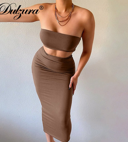 Bodycon Tube Skirt Set - Idealic life
