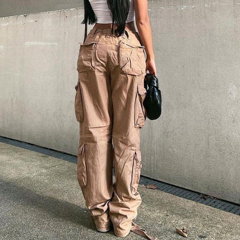 Cargo Solid Baggy Pants - Idealic life