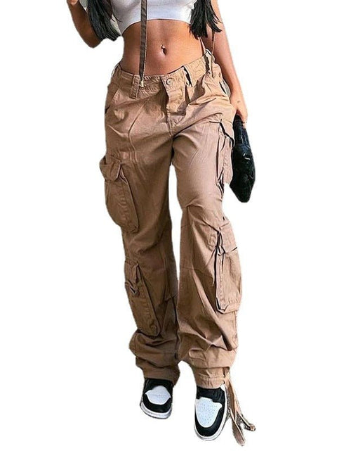 Load image into Gallery viewer, Cargo Solid Baggy Pants - Idealic life
