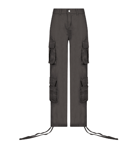 Cargo Solid Baggy Pants - Idealic life