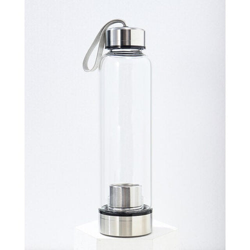 Load image into Gallery viewer, Crystal Glass Water Bottle - Idealic life
