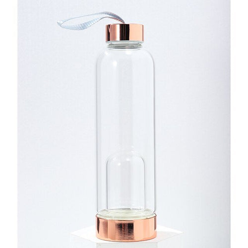 Load image into Gallery viewer, Crystal Glass Water Bottle - Idealic life
