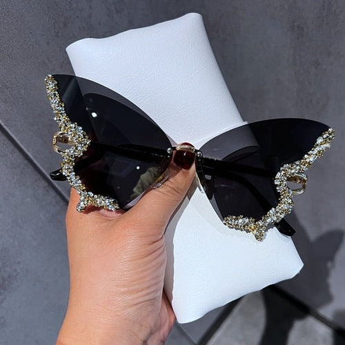 Load image into Gallery viewer, Diamond Butterfly Sunglasses - Idealic life
