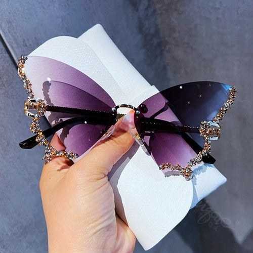 Load image into Gallery viewer, Diamond Butterfly Sunglasses - Idealic life
