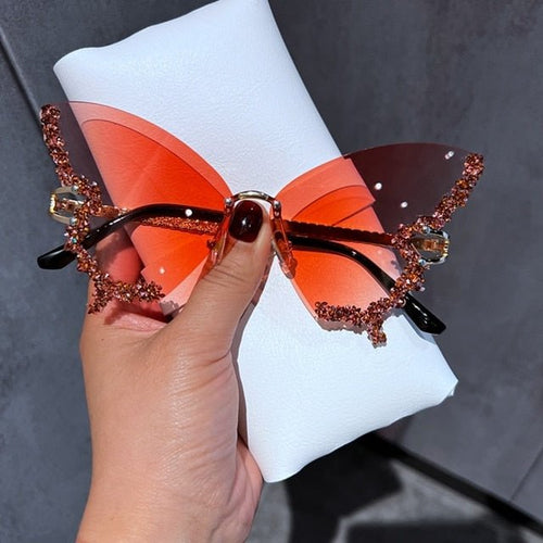 Load image into Gallery viewer, Diamond Butterfly Sunglasses - Idealic life
