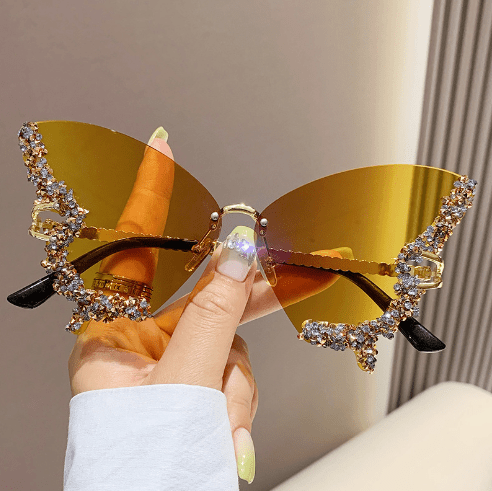 Load image into Gallery viewer, Diamond Butterfly Sunglasses - Idealic life
