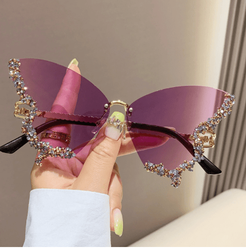 Load image into Gallery viewer, Diamond Butterfly Sunglasses - Idealic life
