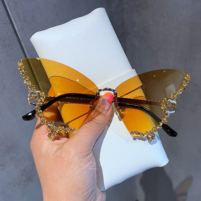 Diamond Butterfly Sunglasses - Idealic life