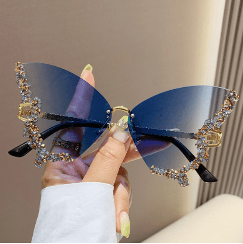 Load image into Gallery viewer, Diamond Butterfly Sunglasses - Idealic life
