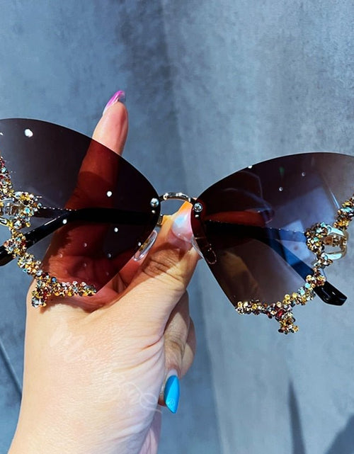 Load image into Gallery viewer, Diamond Butterfly Sunglasses - Idealic life
