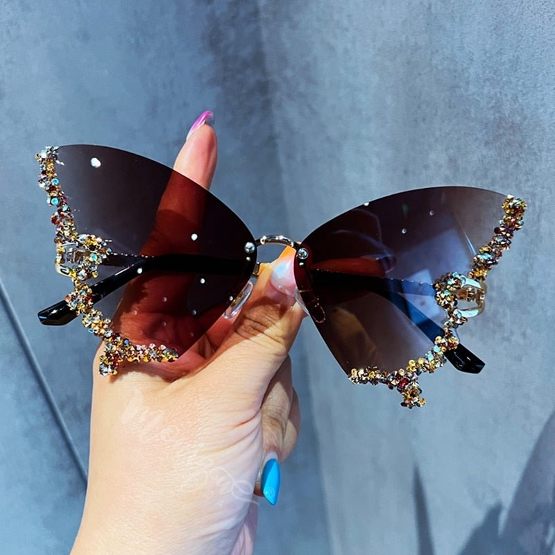 Diamond Butterfly Sunglasses - Idealic life