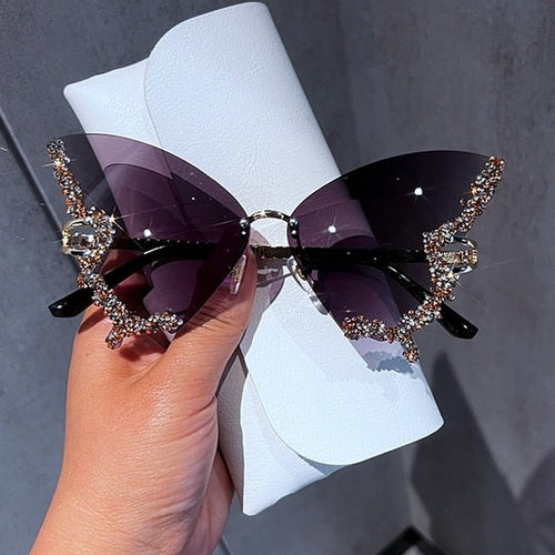 Load image into Gallery viewer, Diamond Butterfly Sunglasses - Idealic life
