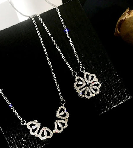 Folding Heart Shaped Necklace - Idealic life