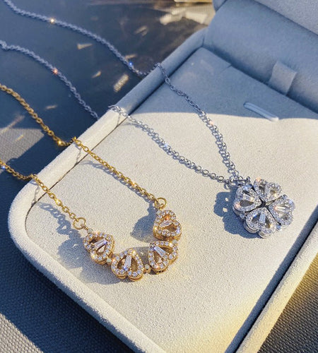 Folding Heart Shaped Necklace - Idealic life