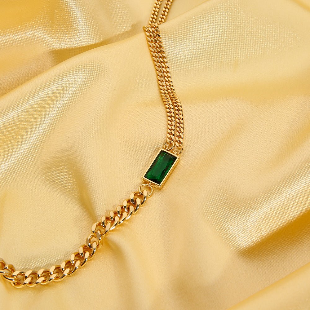 Green Stone Necklace - Idealic life