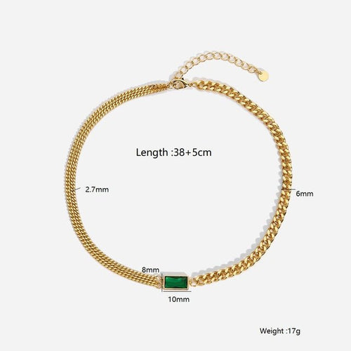 Load image into Gallery viewer, Green Stone Necklace - Idealic life
