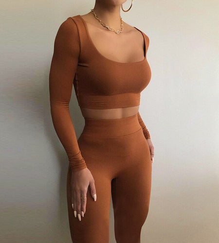 Gym Crop Tank Top Leggings Set - Idealic life