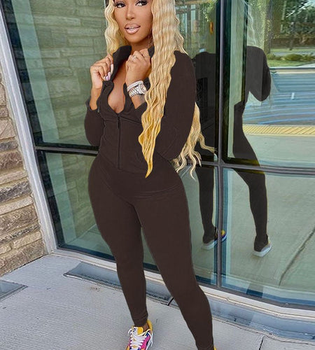 Hooded Tops and Sporty Leggings - Idealic life