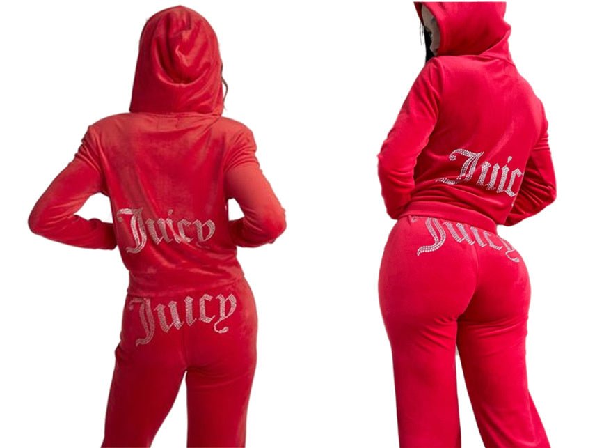 Juicy Sweatshirt and Pants with Diamonds - Idealic life