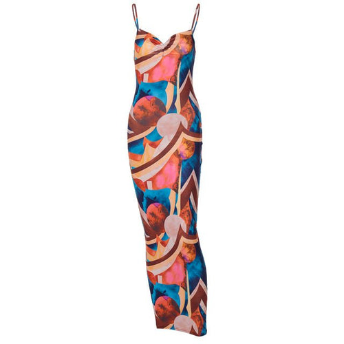 Load image into Gallery viewer, Long Pencil Strap Dress - Idealic life
