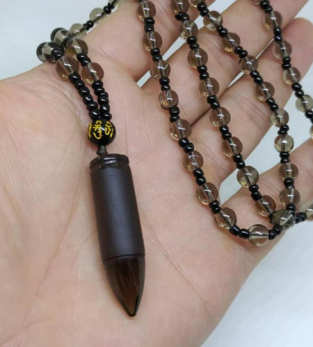 Obsidian-Bullet Pendant Necklace - Idealic life