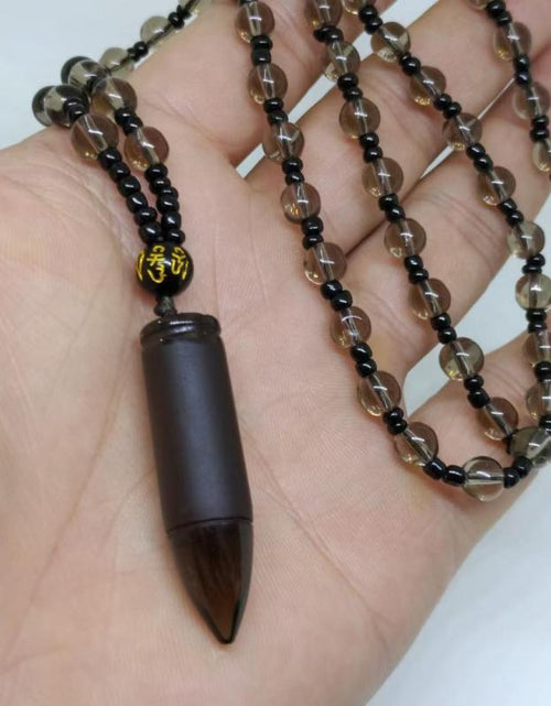 Load image into Gallery viewer, Obsidian-Bullet Pendant Necklace - Idealic life
