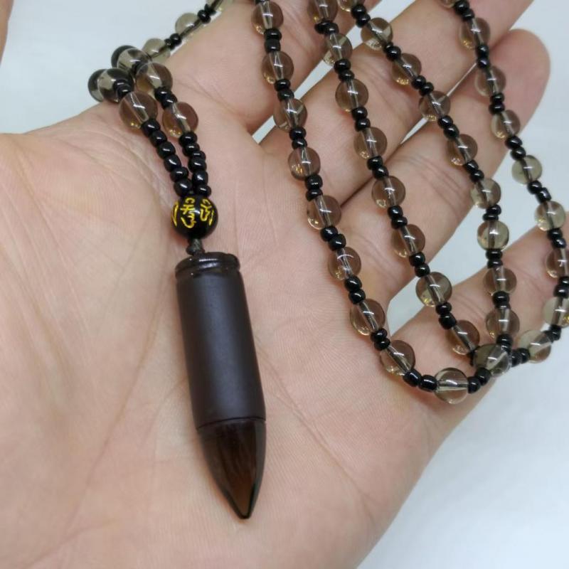 Obsidian-Bullet Pendant Necklace - Idealic life