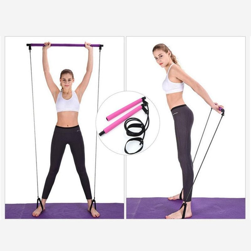 Portable Pilates Bar and Resistance Band - Idealic life