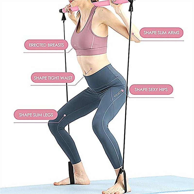 Portable Pilates Bar and Resistance Band - Idealic life