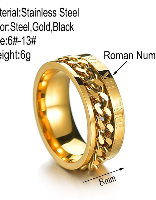 Load image into Gallery viewer, Roman Numbers Spinner Rings - Idealic life
