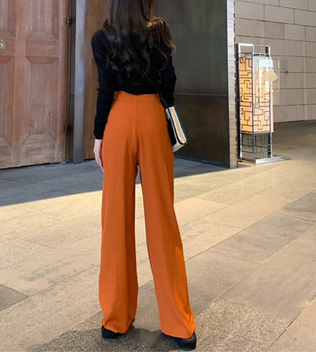 Solid Casual Loose Pants - Idealic life