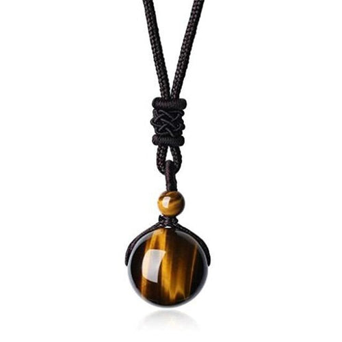 Load image into Gallery viewer, Tiger Eye Stone Pendant Necklace - Idealic life
