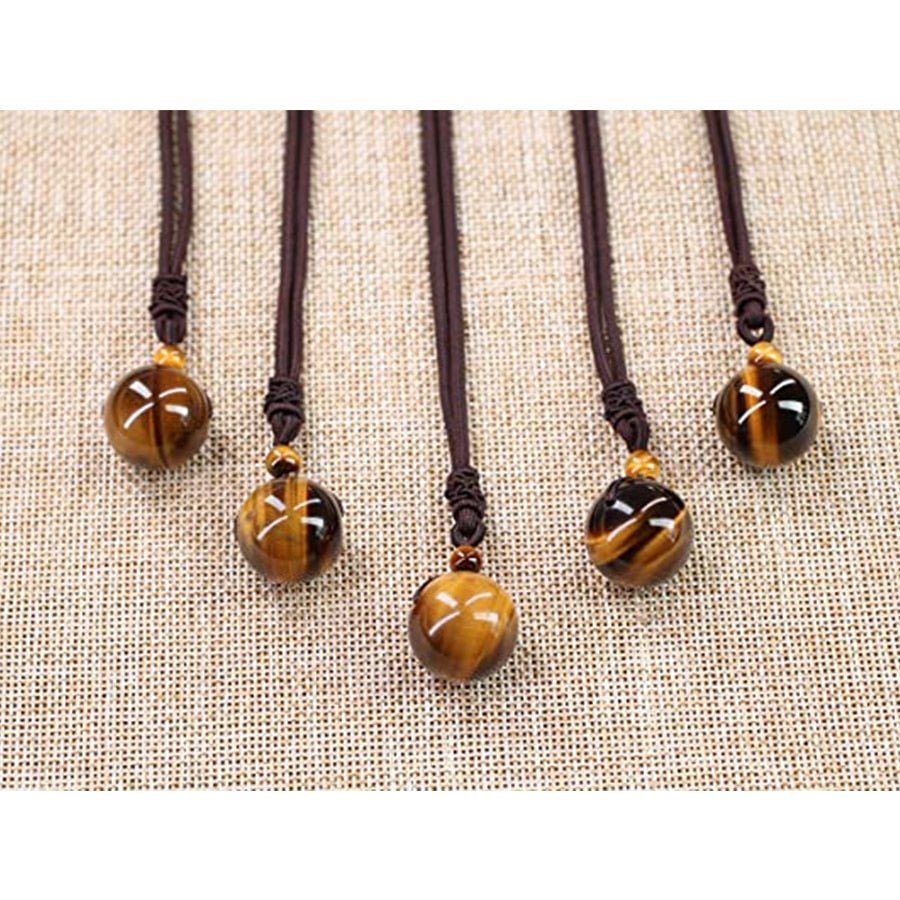 Tiger Eye Stone Pendant Necklace - Idealic life