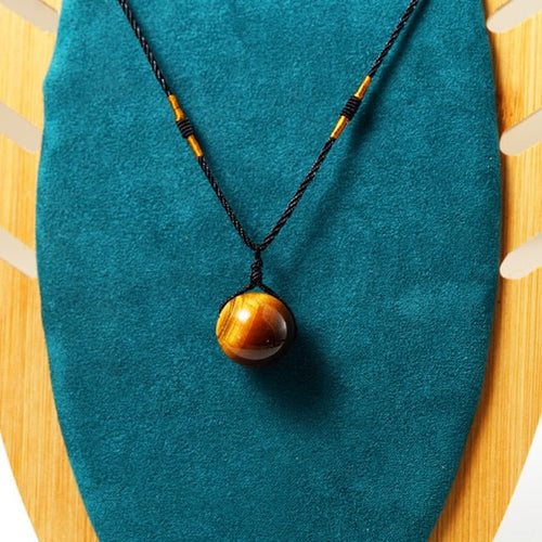 Load image into Gallery viewer, Tiger Eye Stone Pendant Necklace - Idealic life
