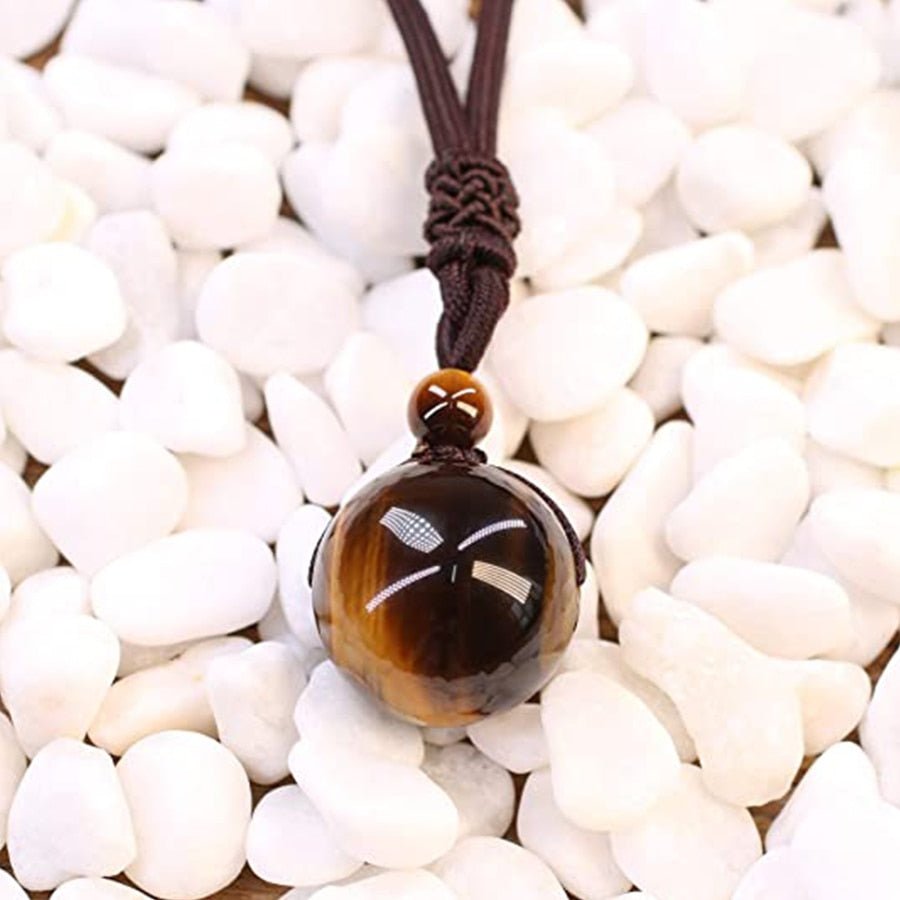 Tiger Eye Stone Pendant Necklace - Idealic life