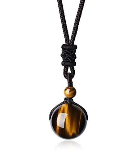 Tiger Eye Stone Pendant Necklace - Idealic life