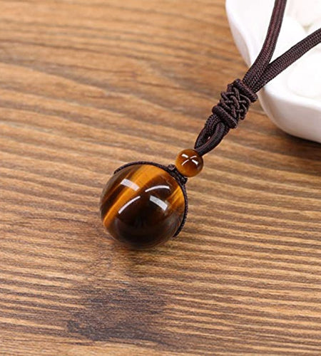 Tiger Eye Stone Pendant Necklace - Idealic life