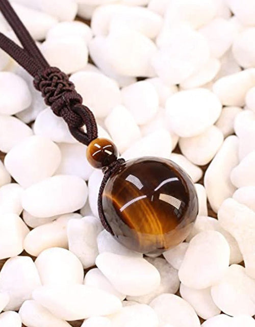 Load image into Gallery viewer, Tiger Eye Stone Pendant Necklace - Idealic life
