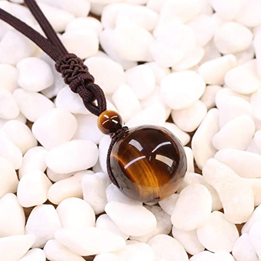 Tiger Eye Stone Pendant Necklace - Idealic life