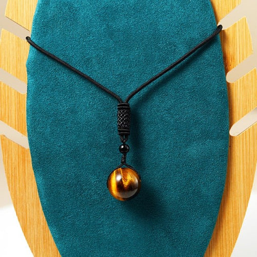 Load image into Gallery viewer, Tiger Eye Stone Pendant Necklace - Idealic life
