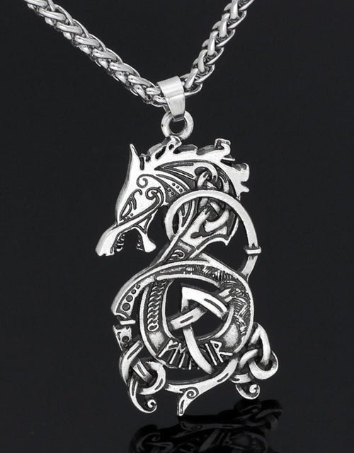 Load image into Gallery viewer, Viking Dragon Pendant Necklace - Idealic life
