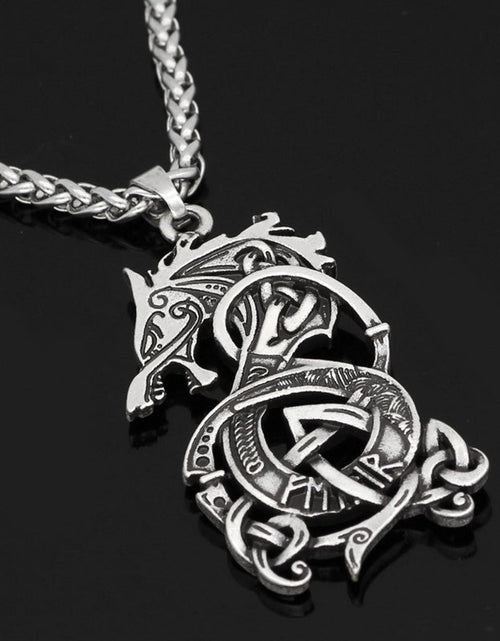 Load image into Gallery viewer, Viking Dragon Pendant Necklace - Idealic life
