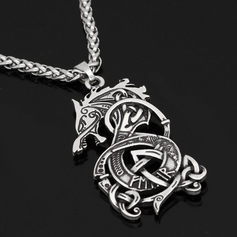 Viking Dragon Pendant Necklace - Idealic life