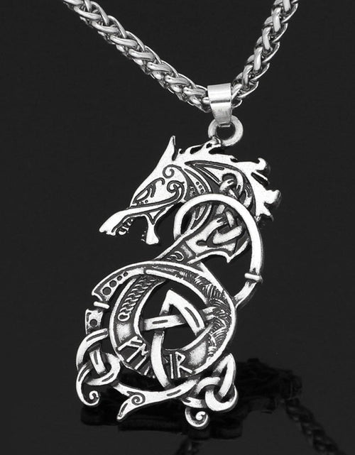 Load image into Gallery viewer, Viking Dragon Pendant Necklace - Idealic life
