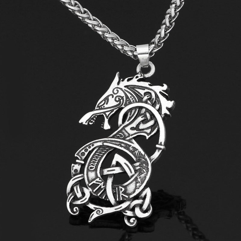 Viking Dragon Pendant Necklace - Idealic life